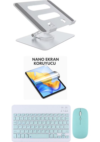 Samsung Galaxy Tab S6 Lite 10.4'' SM-P610 Uyumlu Stand Ekran Koruyucu Klavye Mouse Set