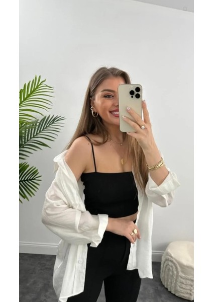 Kadın Beyaz Oversize Gömlek – Uzun Kollu, Rahat Kesim, Şifon Görünümlü Günlük ve Ofis Kombinleri Için modelleri