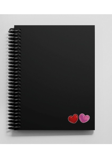 Renkli Kalpler Sticker Set