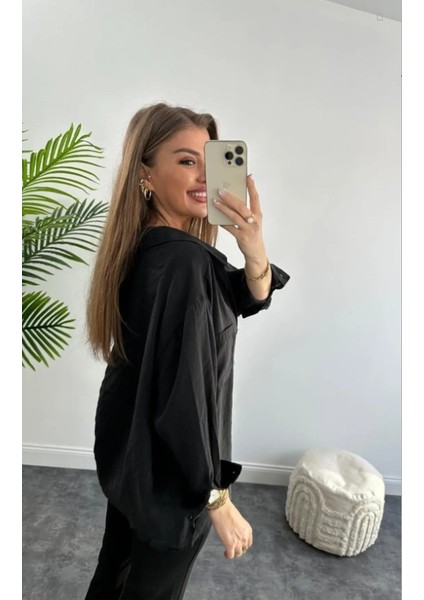 Kadın Beyaz Oversize Gömlek – Uzun Kollu, Rahat Kesim, Şifon Görünümlü Günlük ve Ofis Kombinleri Için fırsatları