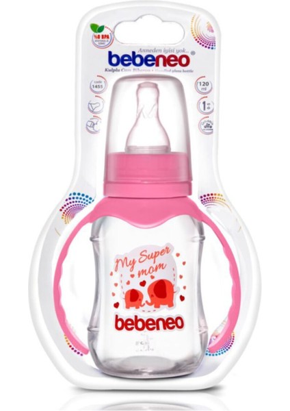 Pembe Kulplu Cam Biberon 120 Ml, Sağlıklı ve Şık Tasarım fiyatları