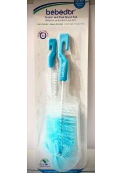 Mavi Biberon ve Emzik Temizleme Fırça Seti, Hijyenik ve Pratik Kullanım