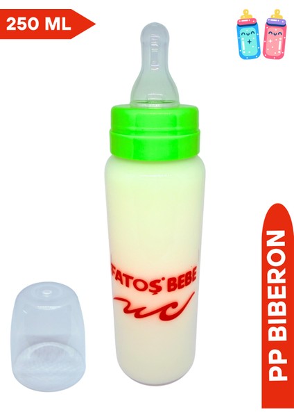 Yeşil Silikon Uçlu Pp Biberon, 250 Ml, Sağlıklı ve Güvenli Bebek Beslenmesi