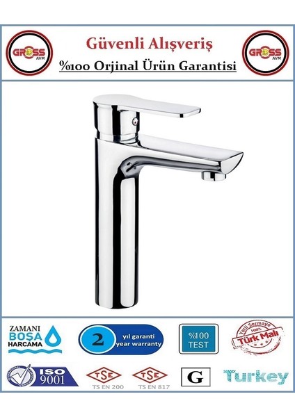 Tales Lavabo Bataryası - 40'lık Kartuş - 2 Yıl Garanti - Orjinal Ürün