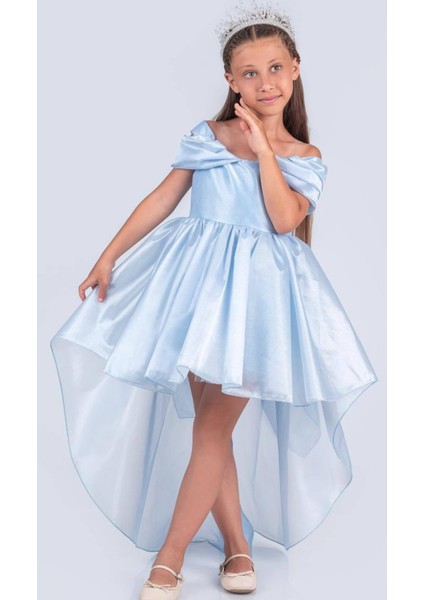 Prenses Modeli Arkası Uzun Abiye Elbise Kız Çocuk Için Özel Gün ve Doğum Günü Elbisesi fiyatları
