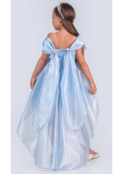 Prenses Modeli Arkası Uzun Abiye Elbise Kız Çocuk Için Özel Gün ve Doğum Günü Elbisesi modelleri