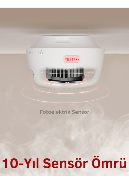 X-Sense Değiştirilebilir Pilli Akıllı Duman Dedektörü Yangın Alarmı, Wi-Fi Duman Dedektörü, Gerçek Zamanlı Uygulama Bildirimleri, XS01-WX, 1'li Paket fırsatları