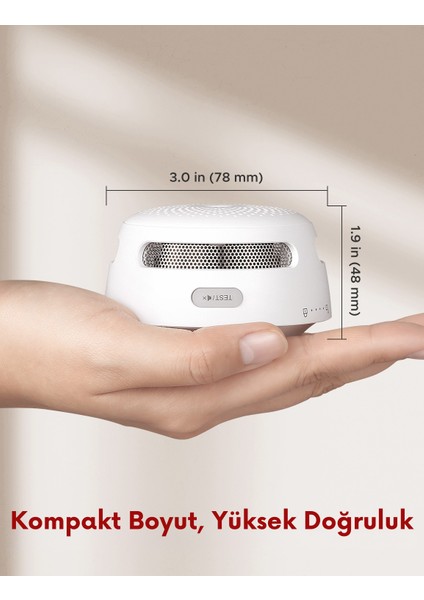 X-Sense Değiştirilebilir Pilli Akıllı Duman Dedektörü Yangın Alarmı, Wi-Fi Duman Dedektörü, Gerçek Zamanlı Uygulama Bildirimleri, XS01-WX, 1'li Paket indirimleri