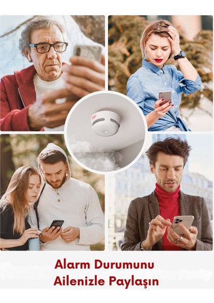 X-Sense Değiştirilebilir Pilli Akıllı Duman Dedektörü Yangın Alarmı, Wi-Fi Duman Dedektörü, Gerçek Zamanlı Uygulama Bildirimleri, XS01-WX, 1'li Paket