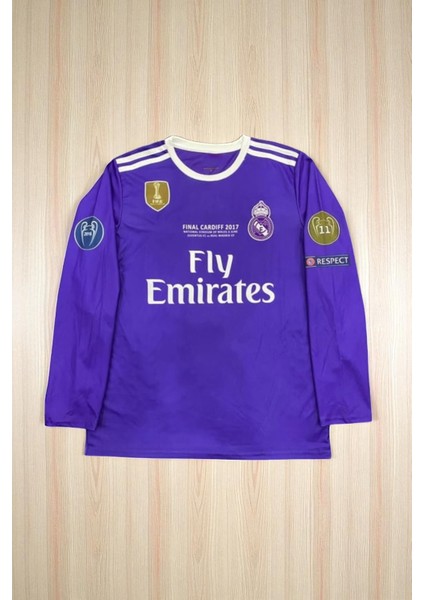 Nostaljik Real Madrid Cardiff Final Uzun Kollu Mor Ronaldo Forma fiyatları