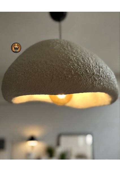 Petra Doğal Taş Efektli Modern Beton Avize Çap: 400MM fırsatları