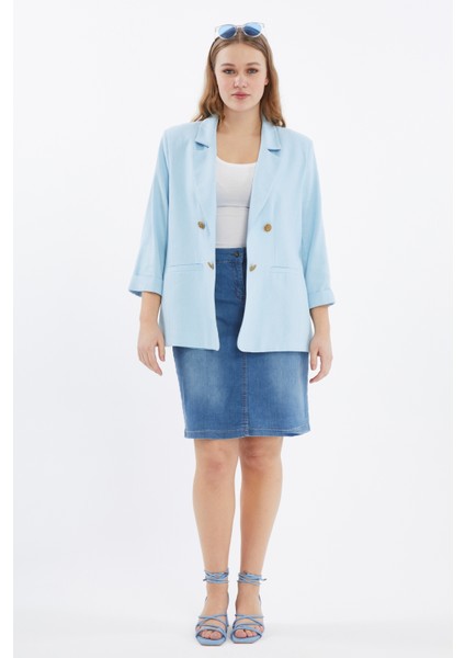 Veger Büyük Beden Astarsız Büyük Beden Ceket