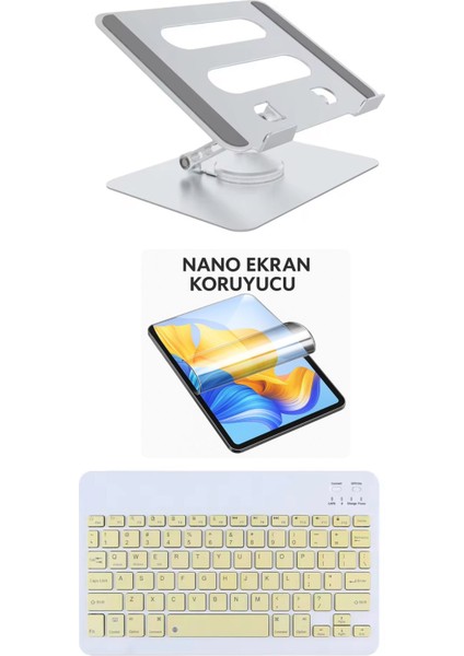 Huawei Matepad Se 11" Uyumlu Stand Ekran Koruyucu Klavye Mouse Set