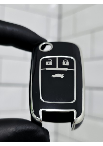 Opel Astra Corsa Insignia Adam Mokka Zafira Sustalı Nano Anahtar Kılıfı Siyah Gümüş modelleri