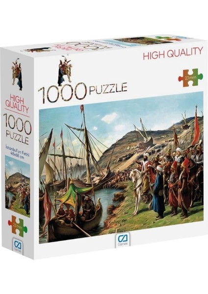 Games Istanbul'un Fethi 1000 Parça 2,2mm Kalınlık 48X68CM Profesyonel Hobi Puzzle Yapboz Serisi
