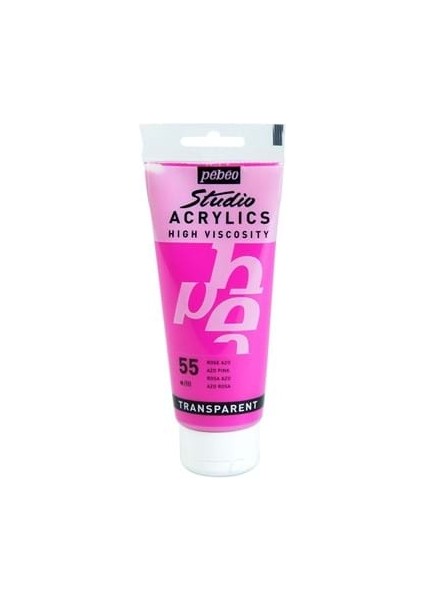 Pebeo 100 ml Akrilik Boya Yüksek Yoğunluklu Pembe 55