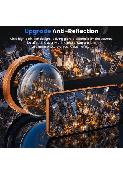 Iphone 17 Pro/ 17 Pro Max Uyumlu Kamera Lens Koruyucu Anti Yansıma, Çizilmez, Darbe modelleri