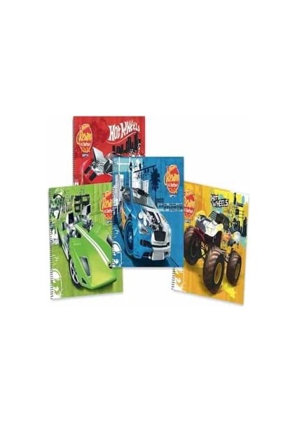 Gıpta Hot Wheels 25X35 cm Karton Kapak Spiralli Resim Defteri 15 Yp 5437