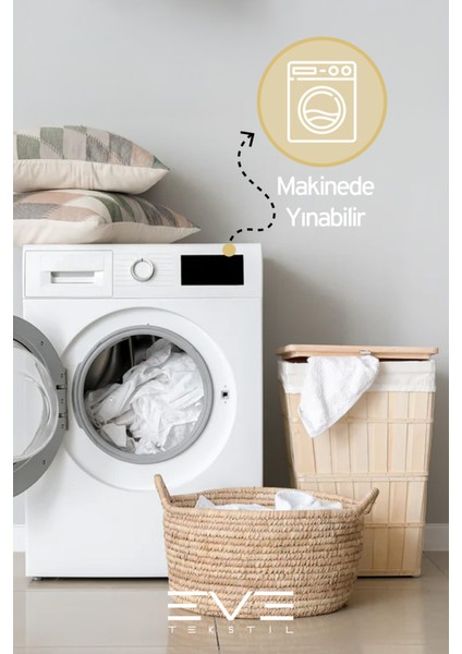 4 Adet Çizgili Pamuk Saten Antibakteriyel Fermuarlı Yıkanabilir Otel Lüks Yastık Kılıfı 50x70cm