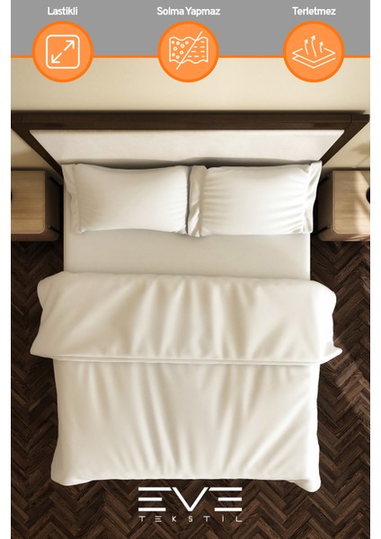 Ranforce Çarşaflı Yastık Ve Yorgan Kılıflı Çift Kişilik Nevresim Takımı 200x220 Cm