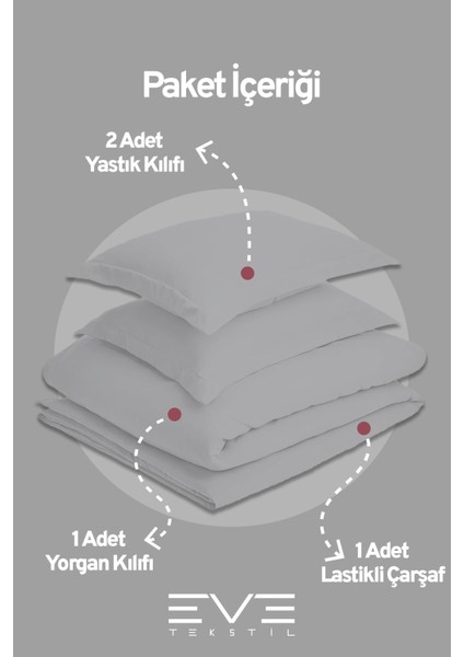 Ranforce Çarşaflı Yastık Ve Yorgan Kılıflı Çift Kişilik Nevresim Takımı 200x220 Cm