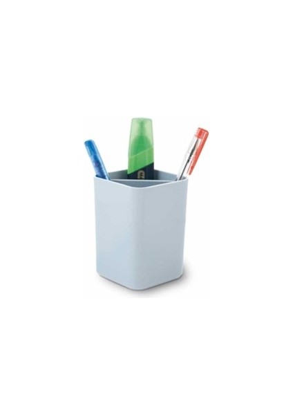 Mas Kristal Kubik Masa Üstü Kalemlik Gri 490