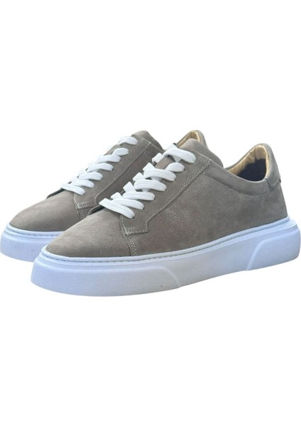 Bej Nubuk Deri Spor Ayakkabı - Bej Spor Ayakkabı