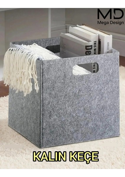 Kalın Keçe Organizer Dolap Içi Düzenleyici 30 x 30 x 30 cm