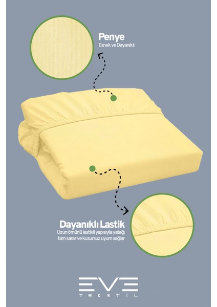 Fitted Yüksek Penye Kumaş Tek Kişilik Lastikli Çarşaf