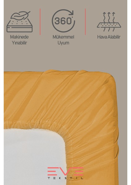 Fitted Yüksek Penye Kumaş Tek Kişilik Lastikli Çarşaf