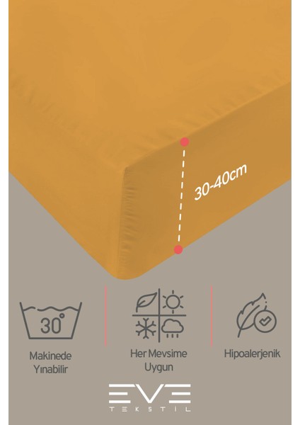 Fitted Yüksek Penye Kumaş Tek Kişilik Lastikli Çarşaf