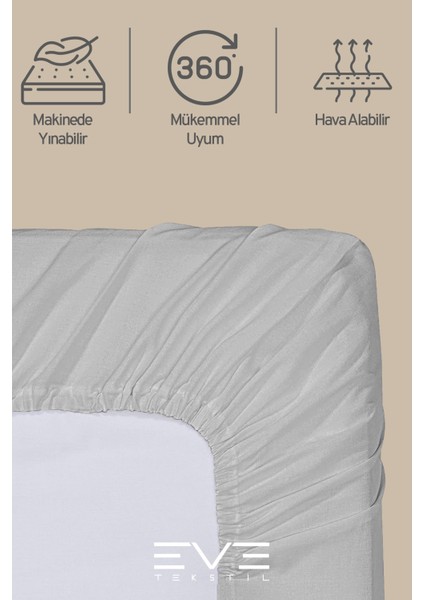Fitted Yüksek Penye Kumaş Tek Kişilik Lastikli Çarşaf