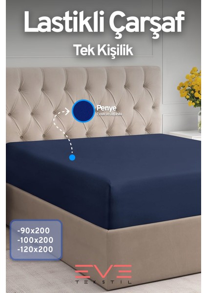 Fitted Yüksek Penye Kumaş Tek Kişilik Lastikli Çarşaf
