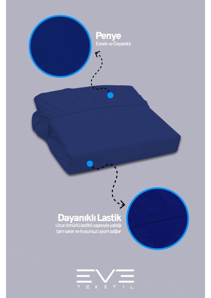 Fitted Yüksek Penye Kumaş Tek Kişilik Lastikli Çarşaf