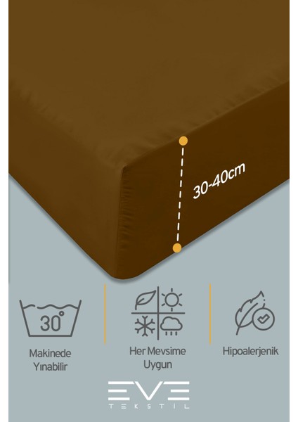 Fitted Yüksek Penye Kumaş Tek Kişilik Lastikli Çarşaf