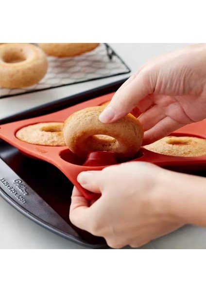 6 Gözlü Silikon Donut & Kek Kalıbı 1 Adet fırsatları