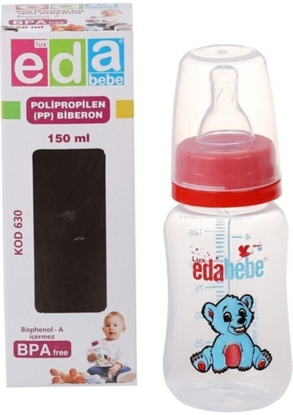 Kırmızı Polipropilen Biberon 150 Ml, Eda Bebe Kod 630