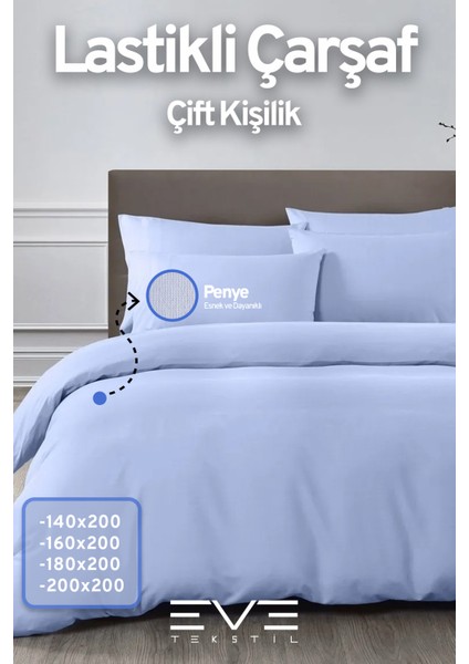 Fitted Penye Kumaş Çift Kişilik Lastikli Çarşaf