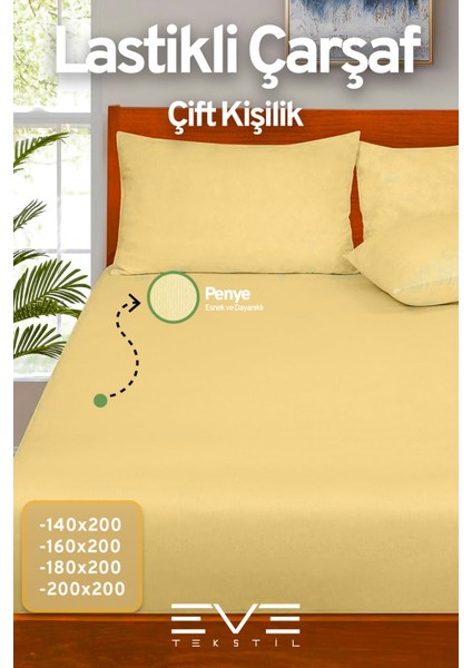 Fitted Penye Kumaş Çift Kişilik Lastikli Çarşaf