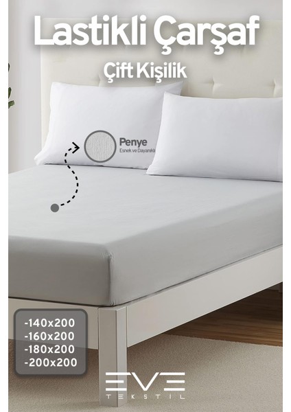 Fitted Penye Kumaş Çift Kişilik Lastikli Çarşaf