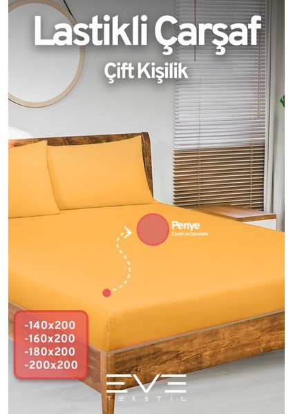Fitted Penye Kumaş Çift Kişilik Lastikli Çarşaf