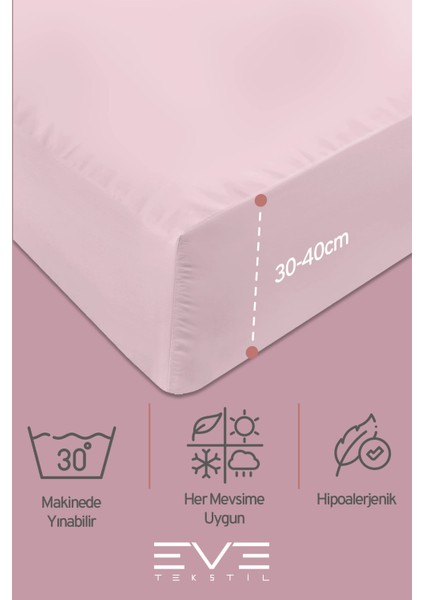 Fitted Penye Kumaş Çift Kişilik Lastikli Çarşaf