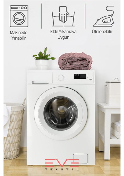 Fitted Penye Kumaş Çift Kişilik Lastikli Çarşaf