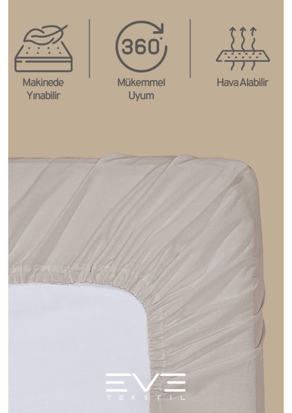 Fitted Penye Kumaş Çift Kişilik Lastikli Çarşaf