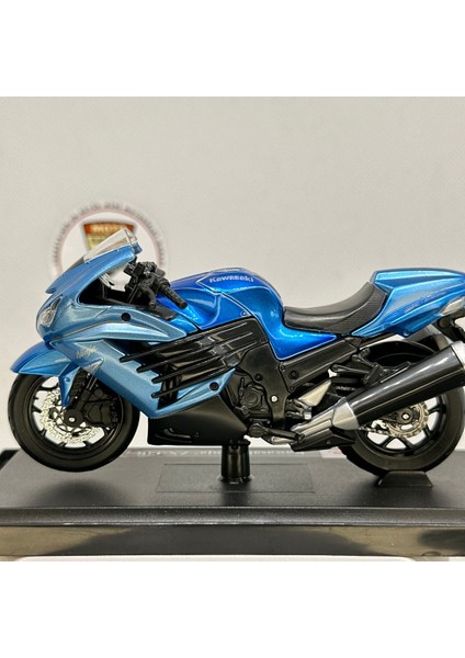 Kawasaki Ninja ZX-14R 1:18 Diecast Metal Model Motosiklet – Maisto Mavi