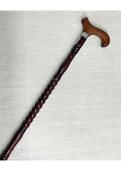 Rahat Tutuşlu Kahverengi Ahşap Baston