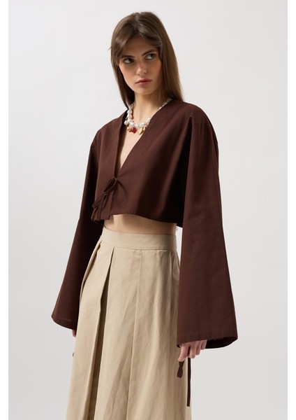 Bağlama Detay Uzun Kol Bluz fırsatları