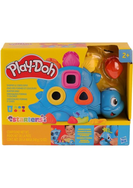 G0491 Play-Doh Şekiller ve Renkler Dino Oyun Seti +3 Yaş