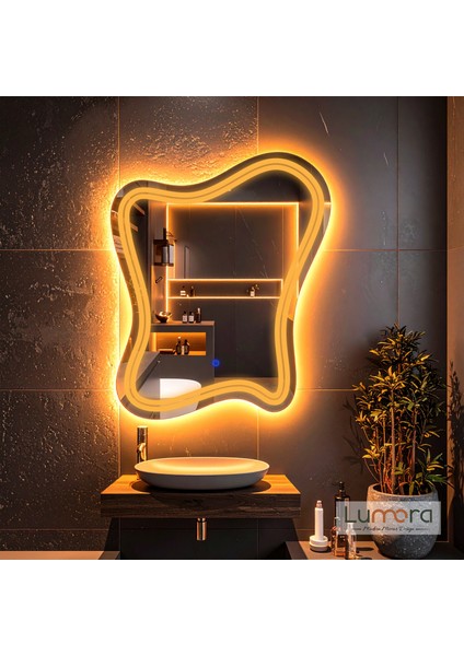 Mariont Amber Led'li Lazer Kumlamalı Lavabo & Banyo Aynası (Dokunmatik Sensörlü) modelleri