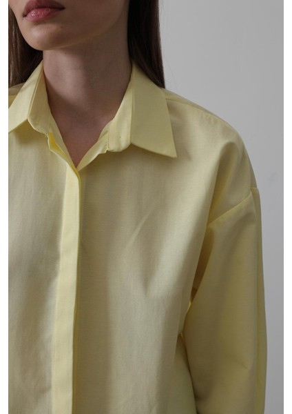 Uzun Kol Gömlek - Sarı fırsatları